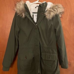 Hollister lined winter jacket (green)